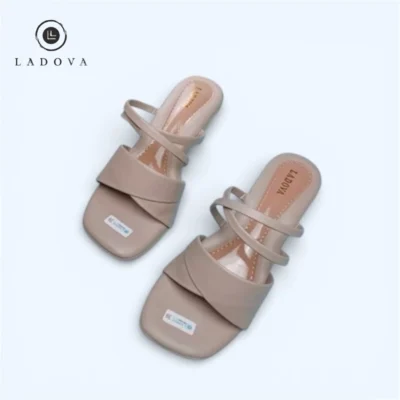 Ladova CAYLA Sandal Wanita Slop Tali Heels 3 cm