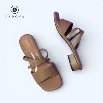 Ladova CAYLA Sandal Wanita Slop Tali Heels 3 cm