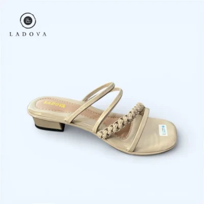 Ladova Sandal Wanita Heels Hak Tahu 3 cm Tali Kepang Yolanda K04